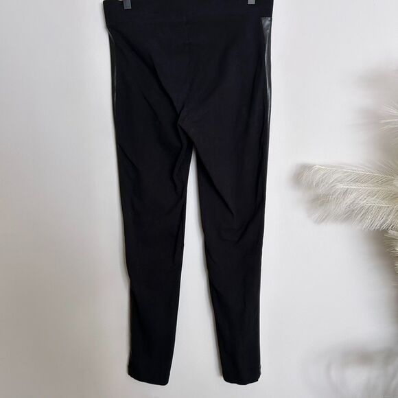 Old Navy Black 'Leather' Stripe Leggings - Picture 5 of 6